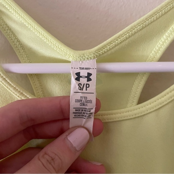 Champion small neon yellow tank top athletic workout top summer shirt comfort - Picture 2 of 5